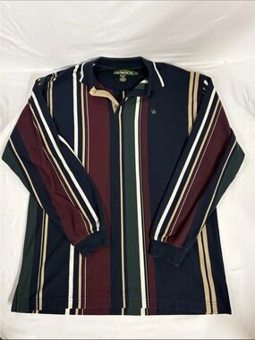 Vintage 1990s Knights Of Round Table Striped Rugby Shirt Mens Sz
Large Tall